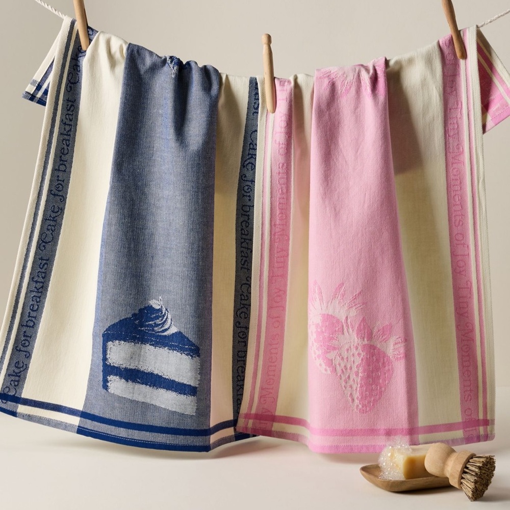 Anthropologie Ariane Jacquard Tea Towels, Set of 2